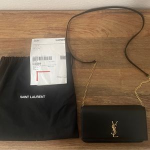 Authentic YSL Monogram Phone Holder Crossbody Bag